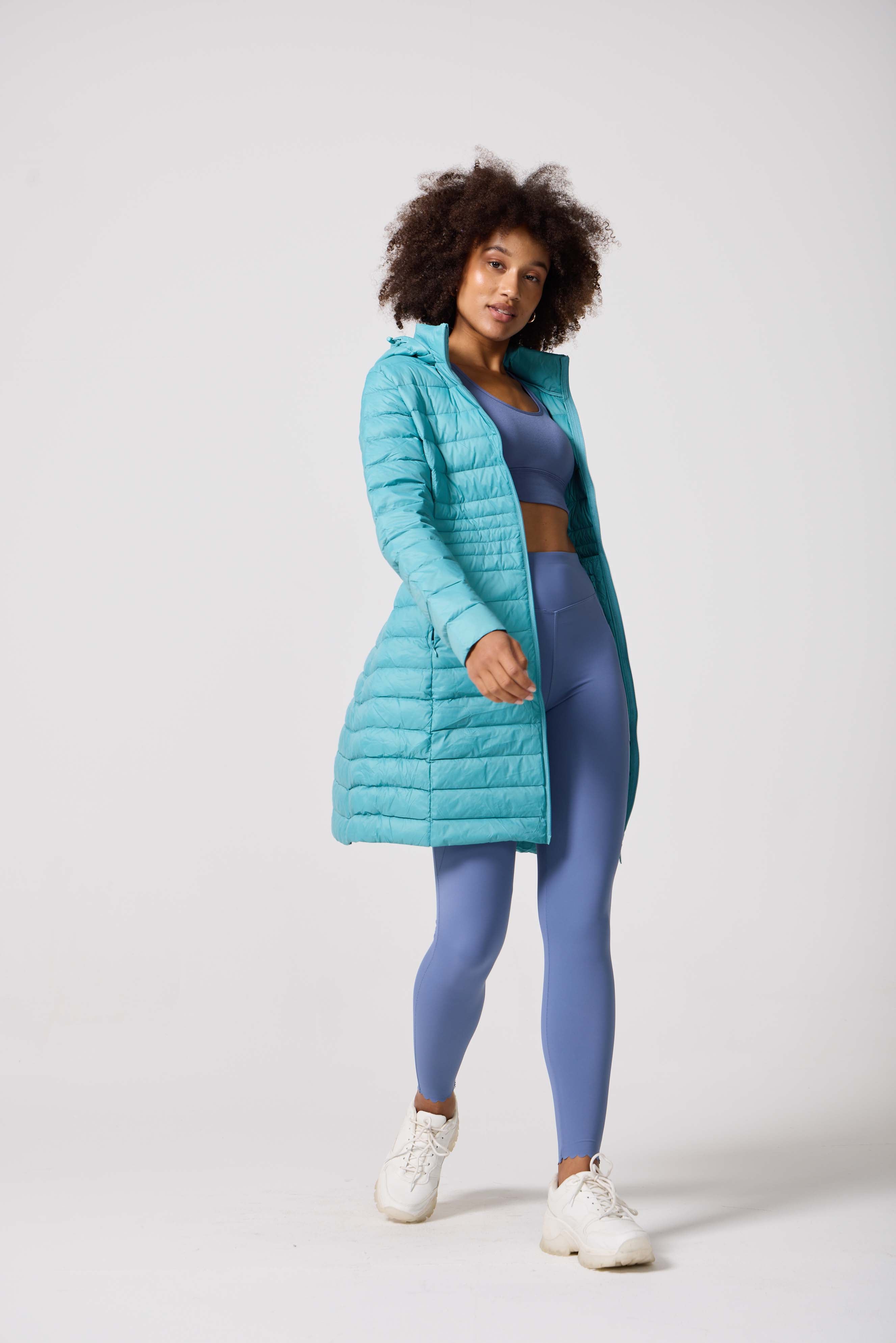 Aqua Duck Down Puffer Coat - Duck Apparel
