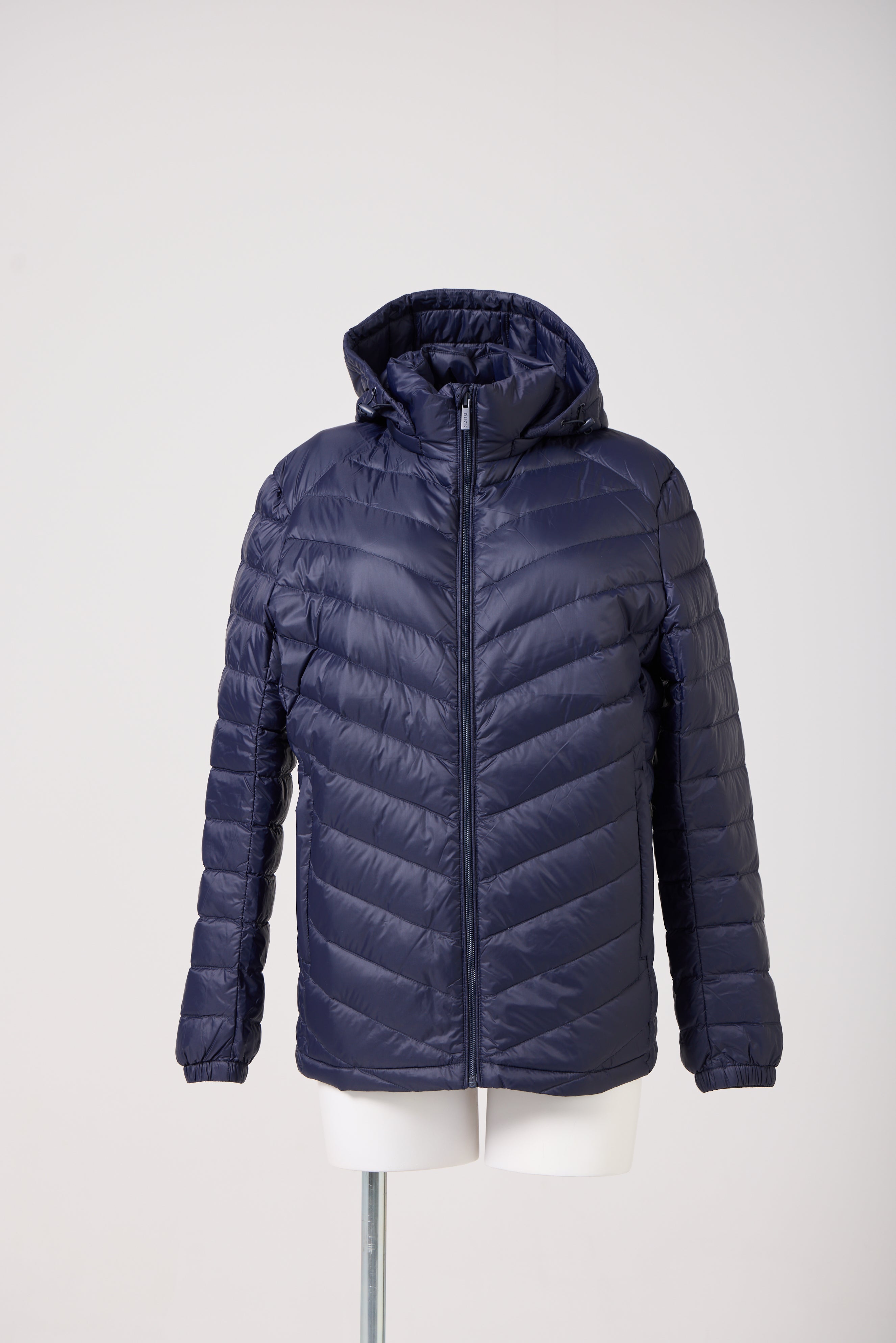 Navy Mens Duck Down Puffer Jacket - Front