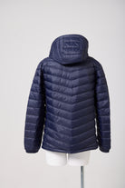 Navy Mens Duck Down Puffer Jacket - Back View