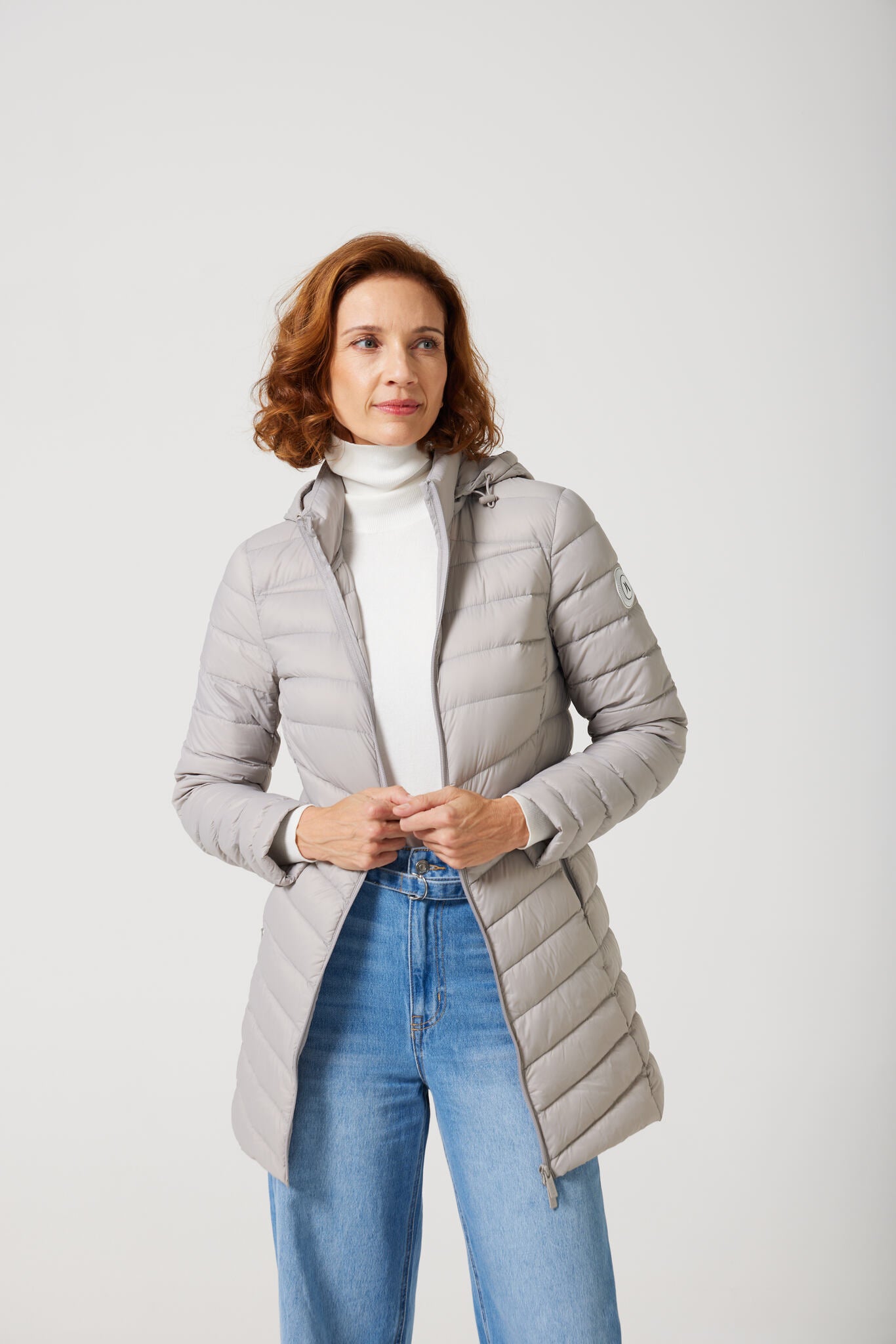 Women’s insulated hooded parka in latte, designed for warmth and comfort in South Africa’s winter season — Latte Classic Parka™