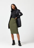 Black Longline Duck Down Puffer Vest - Duck Apparel