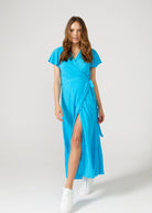 Blue Wrap Dress - Duck Apparel
