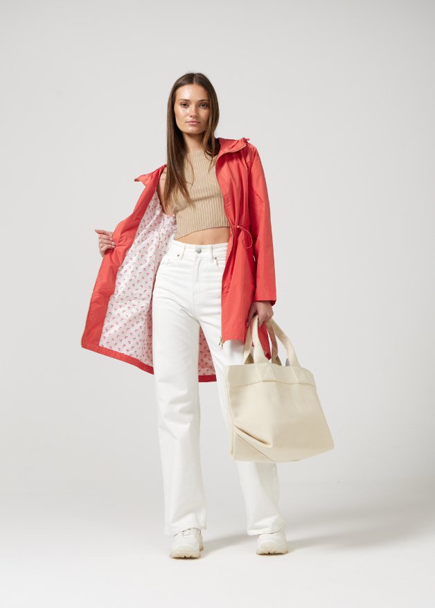 Coral Cherry Raincoat - Duck Apparel