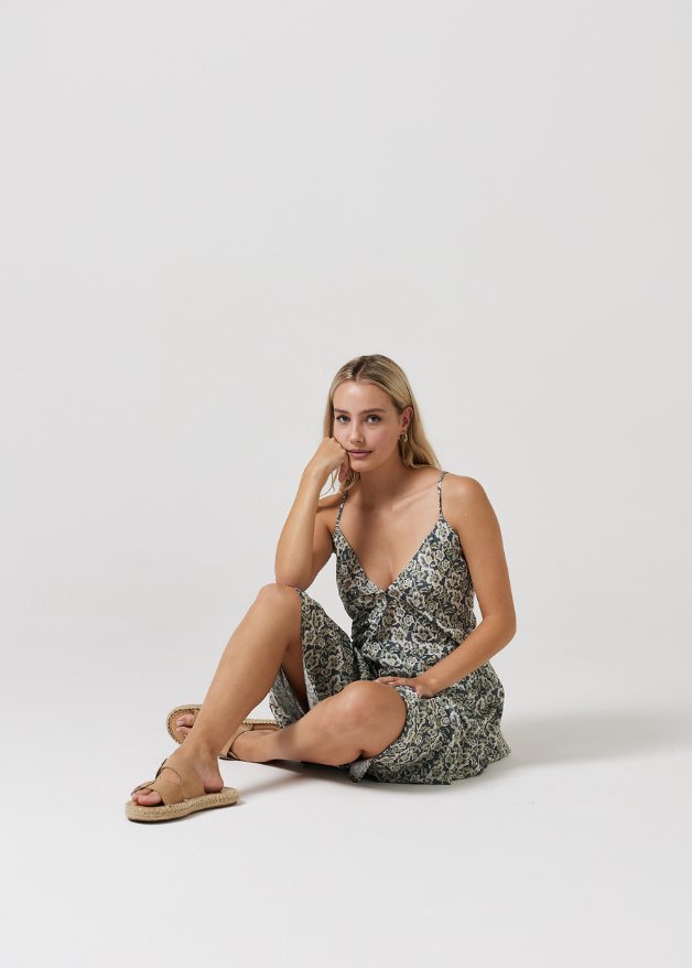 Floral Forest Grecian Dress - Duck Apparel