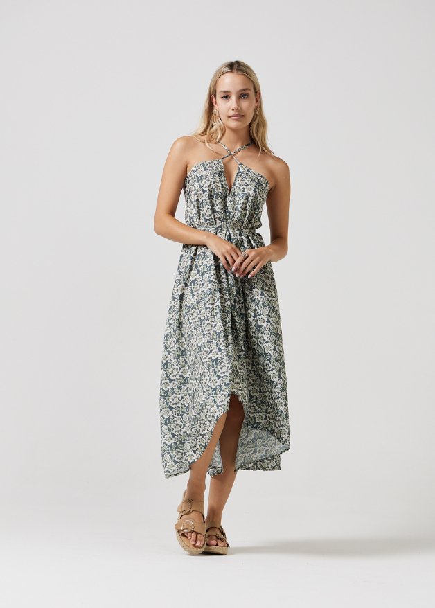 Floral Forest Grecian Dress - Duck Apparel