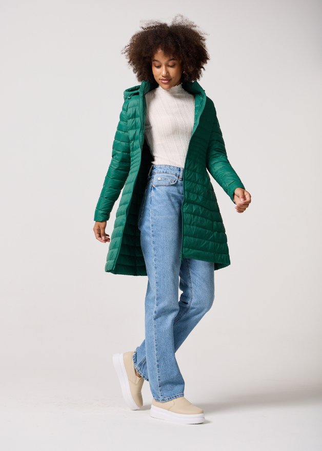 Game Day Duck Down Midi Puffer Coat - Duck Apparel