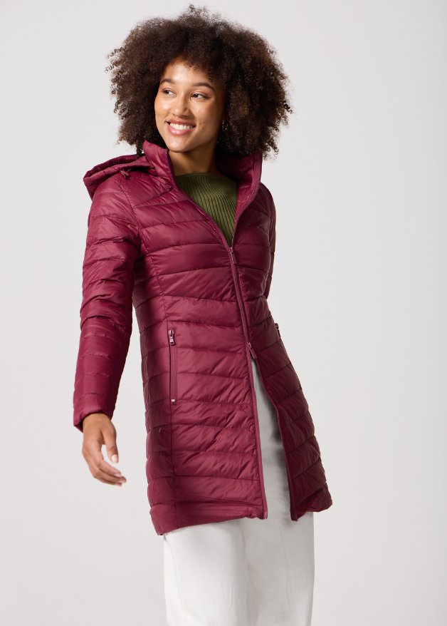 Maroon Duck Down Puffer Coat Duck Apparel