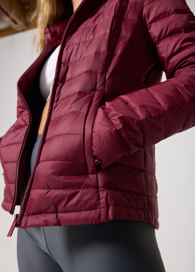 Maroon Duck Down Puffer Jacket - Duck Apparel