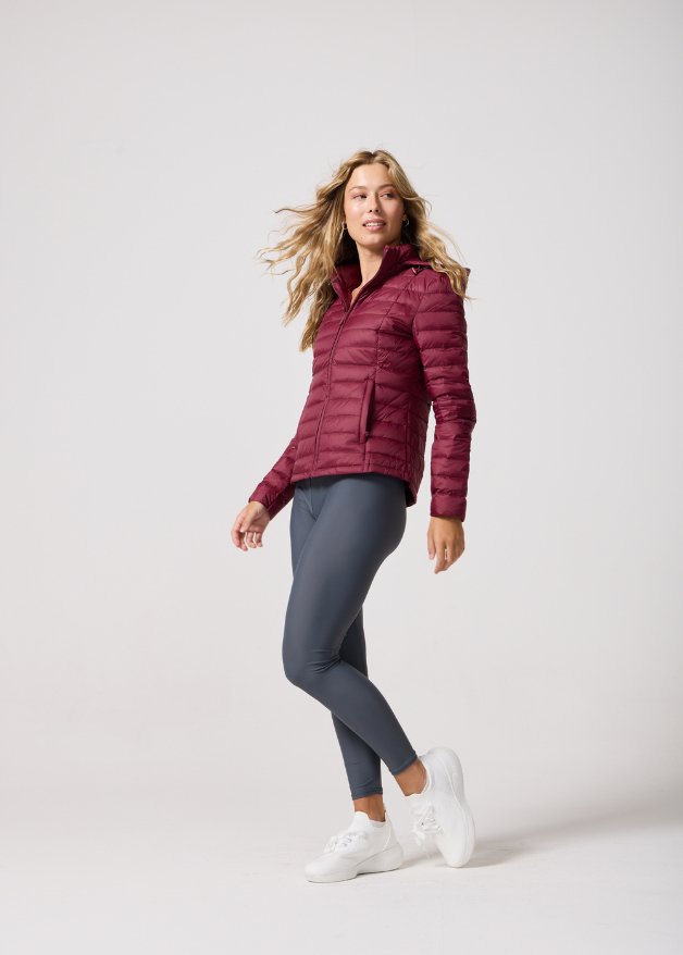 Maroon Duck Down Puffer Jacket - Duck Apparel