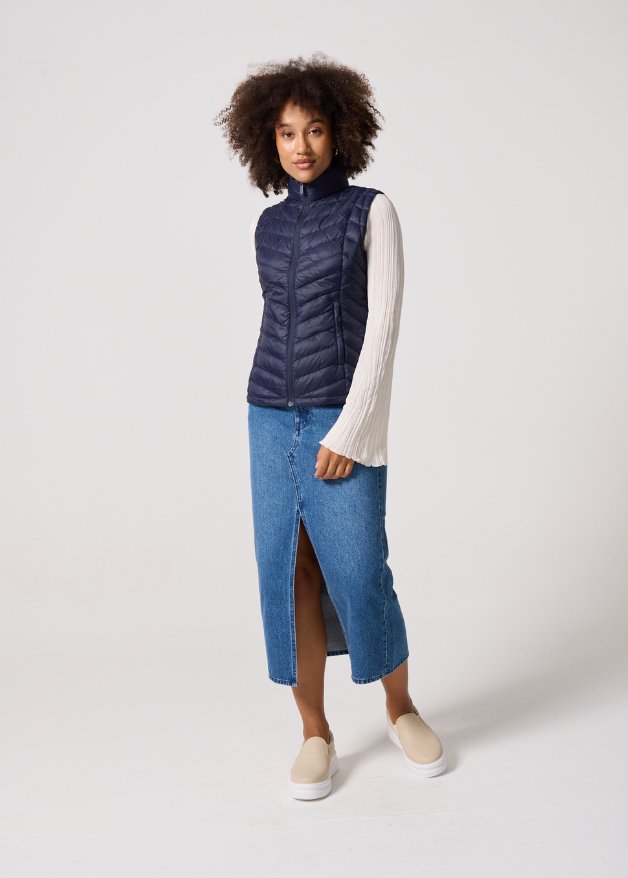 Navy Duck Down Puffer Vest - Duck Apparel