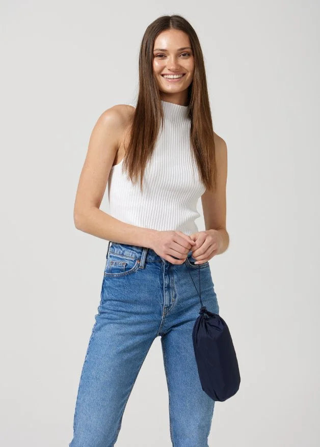 The Oxford Blue raincoat in navy blue, lightweight hooded waterproof raincoat ideal for South Africa’s rainy season and wet climate