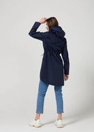 The Oxford Blue raincoat in navy blue, lightweight hooded waterproof raincoat ideal for South Africa’s rainy season and wet climate