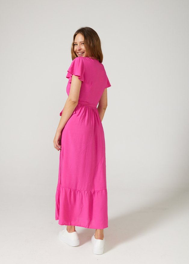 Pink Wrap Dress - Duck Apparel