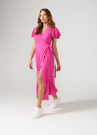 Pink Wrap Dress - Duck Apparel