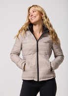 Reversible Black/ Latte Duck Down Puffer Jacket - Duck Apparel