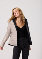 Reversible Black/ Latte Duck Down Puffer Jacket - Duck Apparel