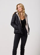 Reversible Black/ Latte Duck Down Puffer Jacket - Duck Apparel