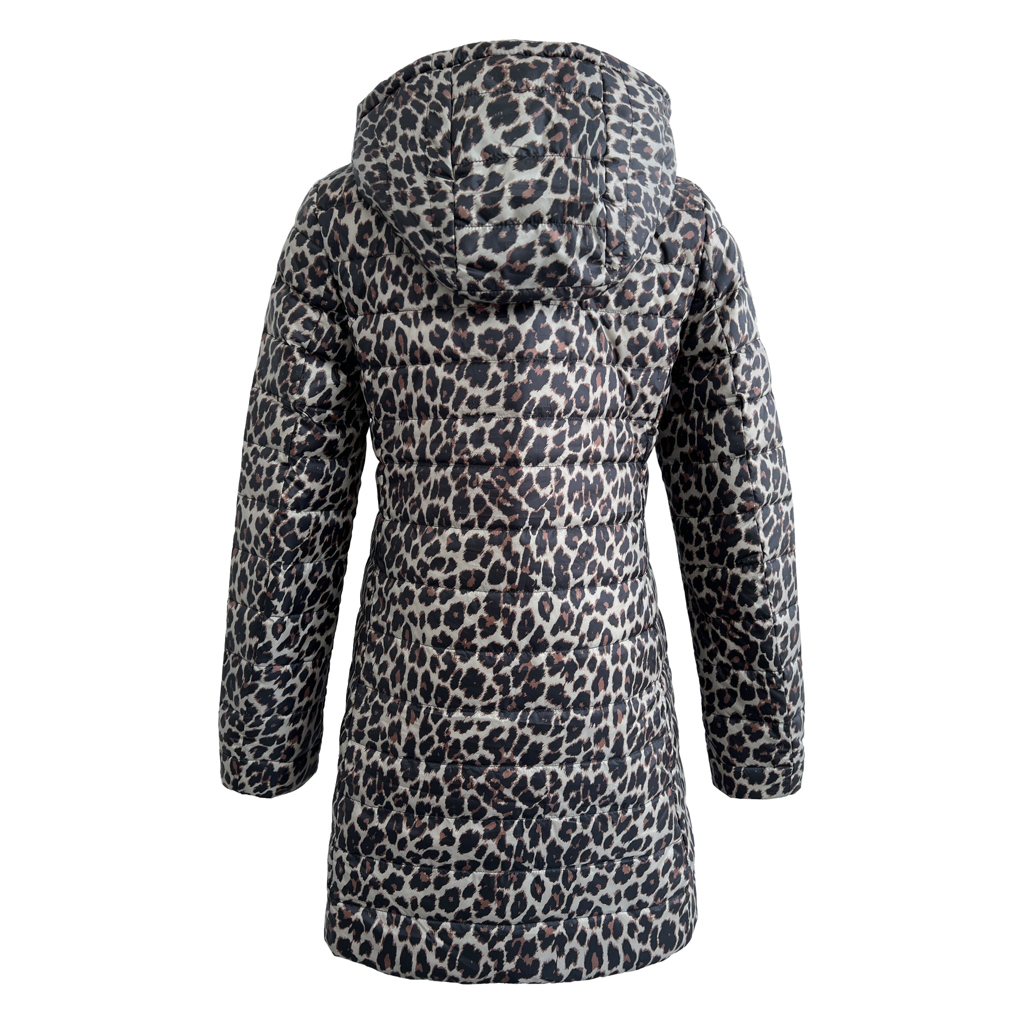 Leopard down coat deals