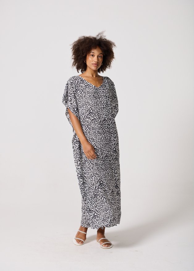 Snow Leopard Kaftan - Duck Apparel