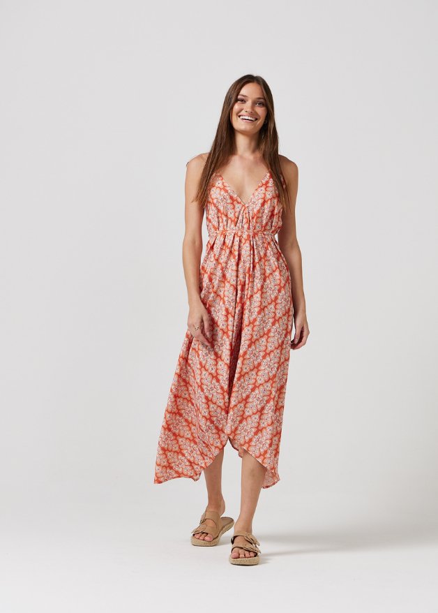 Tangerine Tango Grecian Dress - Duck Apparel
