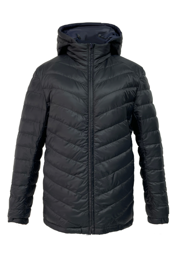 Reversible Black and Navy Mens Duck Down puffer jacket