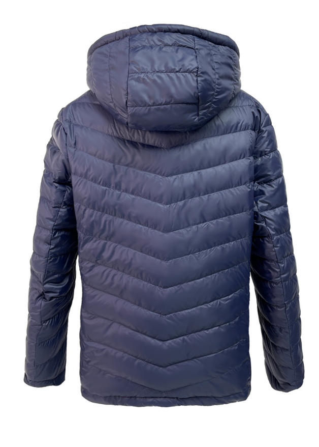 Reversible Black and Navy Mens Duck Down puffer jacket