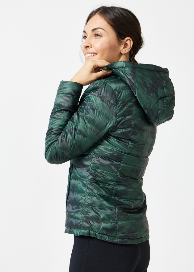 Reversible Emerald Army Duck Down Puffer Jacket