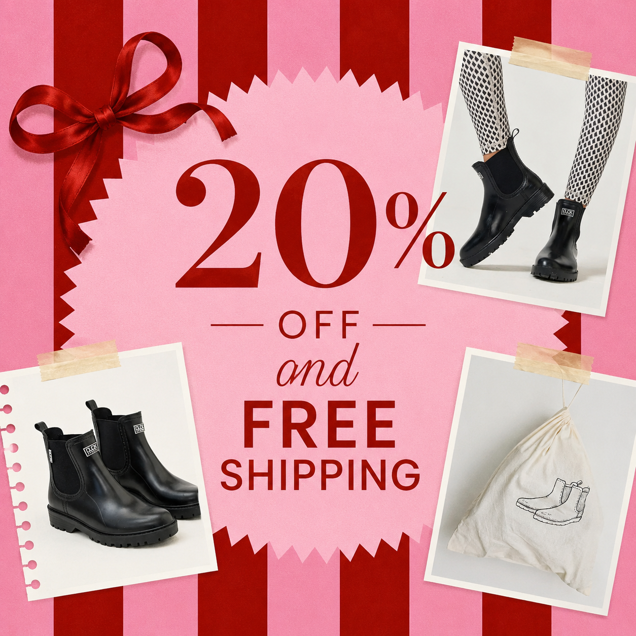 20% off and free shipping